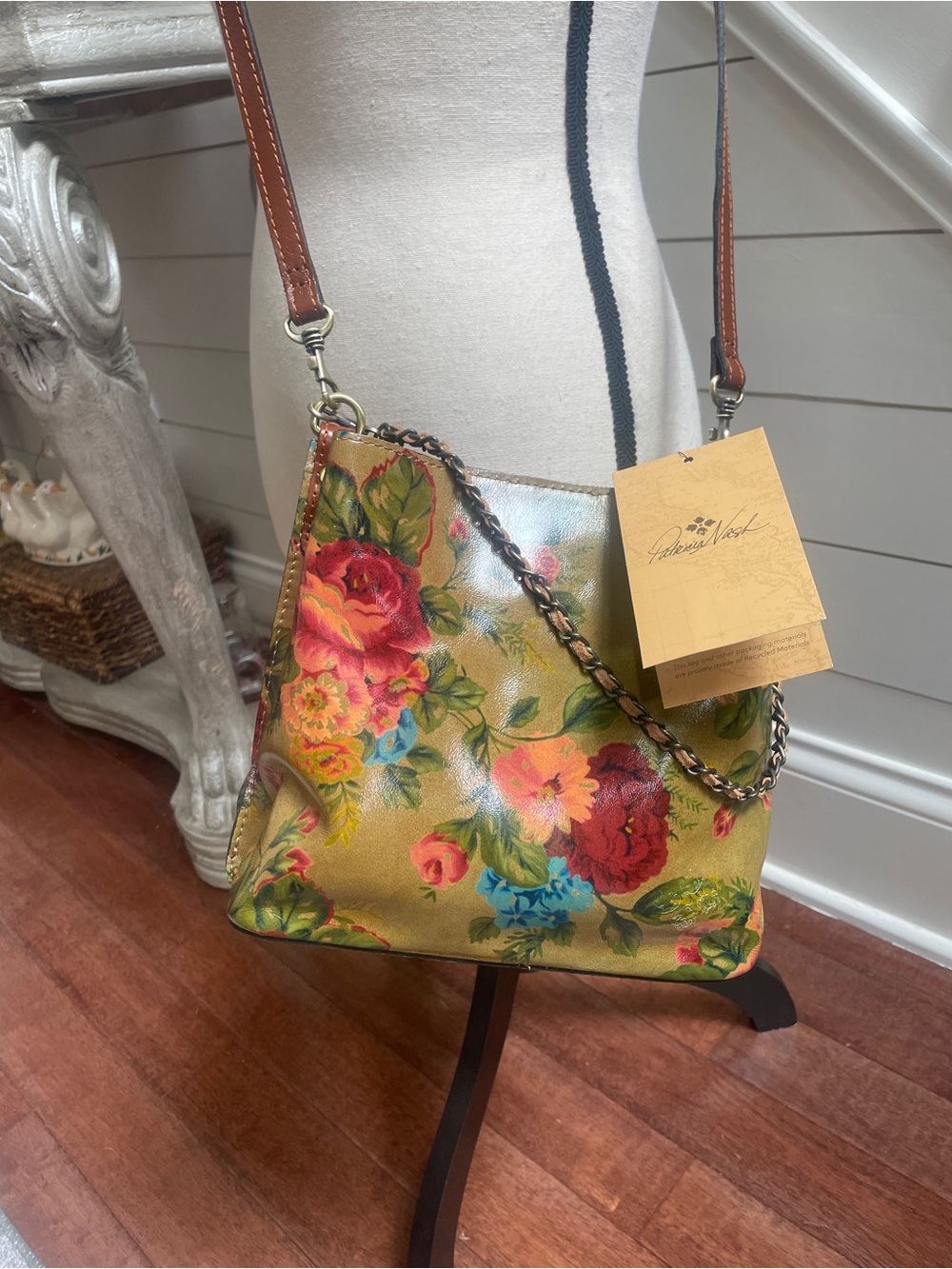 Patricia Nash Vintage Victorian Garden Crossbody/Shoulder Bag Leather - Picture 12 of 15